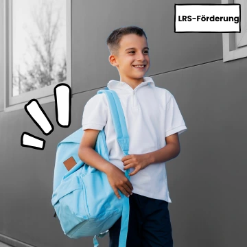 Junge mit Schultasche